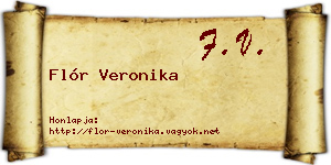 Flór Veronika névjegykártya